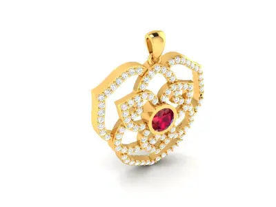 Women Pendant 3DM STL OBJ FBX Render Details 3D print model 16