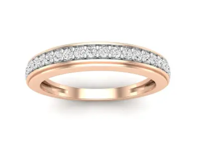 AV 455 Round Diamond Wedding Anniversary Band Ring 3D print model