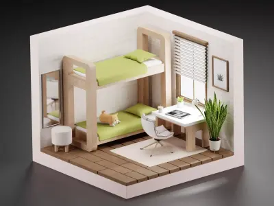 Bedroom 3D model shop