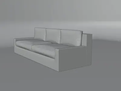 Low-poly sofa couch Free low-poly 3D model