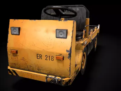 Loader truck Low-poly 3D model