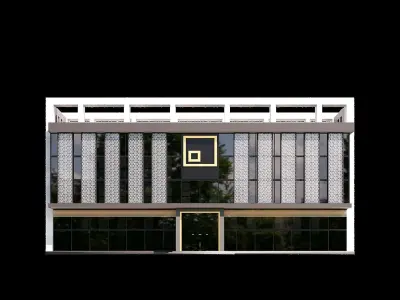 13 Modern Office Building 3D model