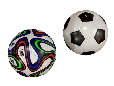 Adidas soccer balls 3D model