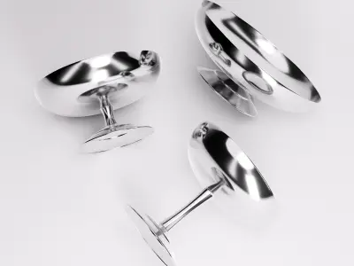 Ice Cups Set Low-poly 3D model