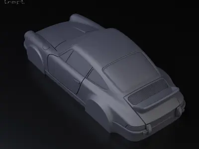 Porsche 911 Carrera Simplified decorative model 3D print model