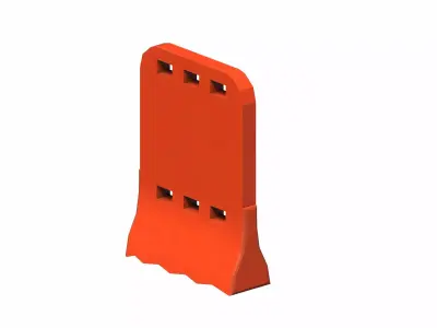 PLASTIC ROAD SAFETY BARRICADES Low-poly 3D model