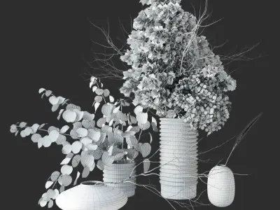 Dry bouquet 3D model