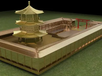 Chinese ancient tower  3D model