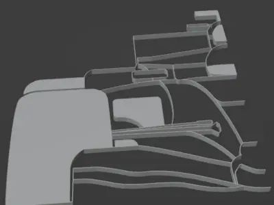 F1 Renault R25 Wall Silhouette Front  3D print model