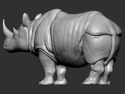 Rhinoceros model 3D print model