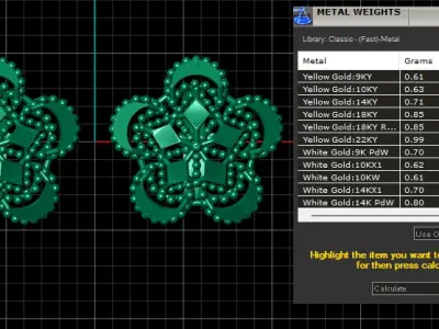 AMERICAN LUXURY EARRING 3D PRINTABLE MODEL 3D print model