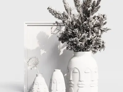 decorative set07 Low-poly 3D model