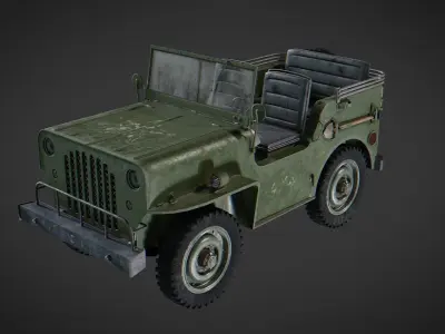 Jeep for Games Low-poly 3D model