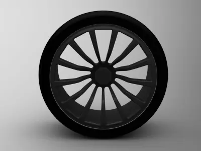 Racing wheel with tire 3D model