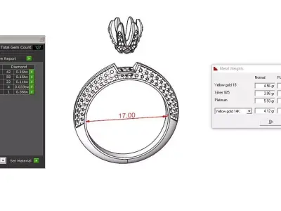 Brand Tiffany Elegant Jewelry Gold Brand 3D print model