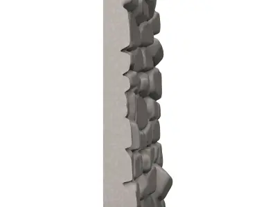 Dry-Stacked Stone Fence Geometry 3D print model