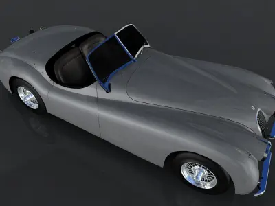 Jaguar XK 120 Low-poly 3D model