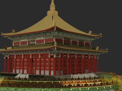 Chinese temple 3D model