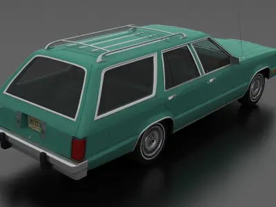 Fairmont 4dr Station Wagon 1978 Low-poly 3D model