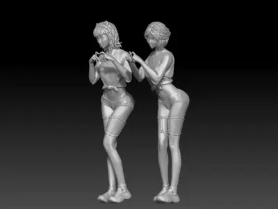 korean baseball cheerleader girl 4 3D print model