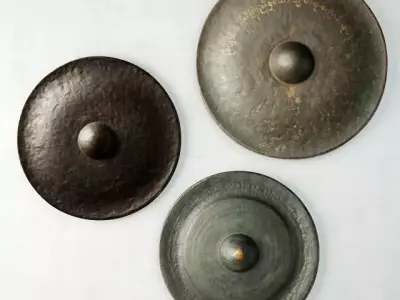 19th Century Laos Bronze Gongs 3D model