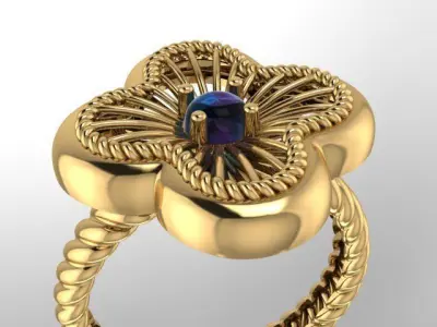 Ring Flower 3D print model