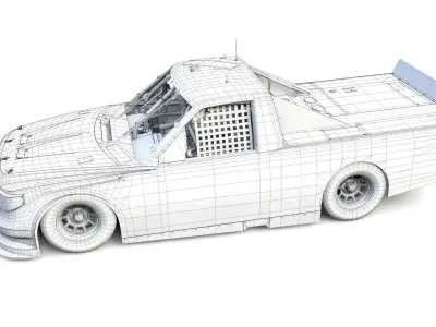 Toyota Tundra NASCAR CWS 2020 Low-poly 3D model