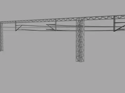 Railways Electric Post Low-poly 3D model