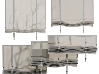 Roman Curtain Low-poly 3D model