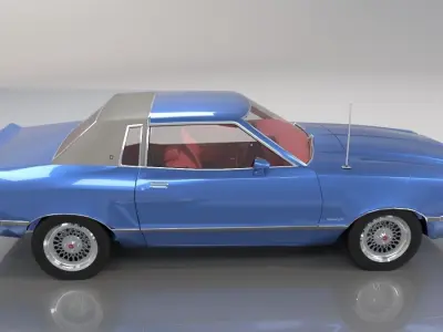 Mustang Ghia 1976 Low Poly 3D model