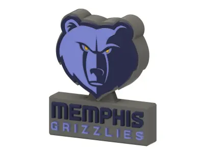 MEMPHIS GRIZZLIES NBA LOGO 3D print model