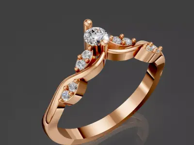Crown Ring Luxury Iconic silver gold jewelry printable 3d model 3D print model