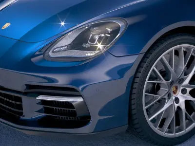 Porsche Panamera 4s Sport Turismo 2018 3D model