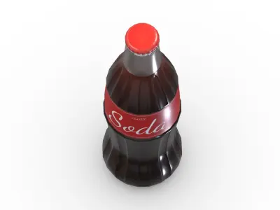 Supermarket Soda Drink Bottle 04 Low Poly PBR Realistic Low-poly 3D model