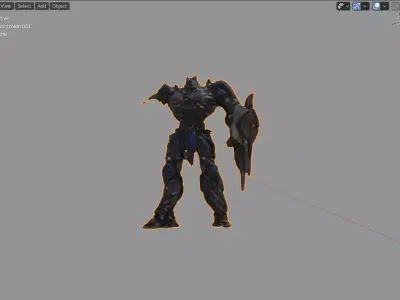 Melted optimus prime debree apocalyptic Low poly textured Low-poly 3D model