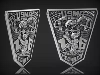 The bas-relief for the ring of the United States 2016 3D print model