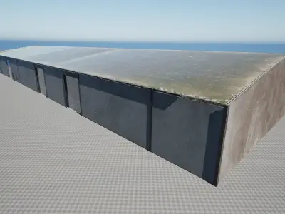 Hangar Garage - Unreal Engine Project  Low-poly 3D model