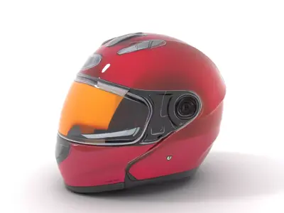 Crimson Racing Helmet model pack Low-poly 3D model