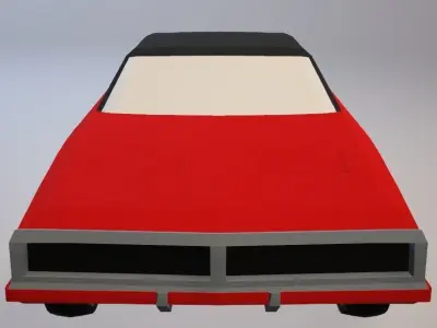 Custom Muscle Car  Low-poly 3D model