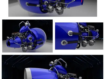 futuristic vehicel 3D model