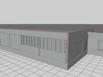 barracao de metalurgico Low-poly 3D model