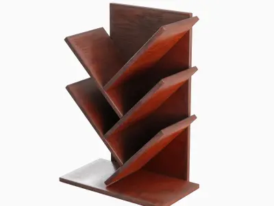 Small Bookshelf 02 Low-poly 3D model
