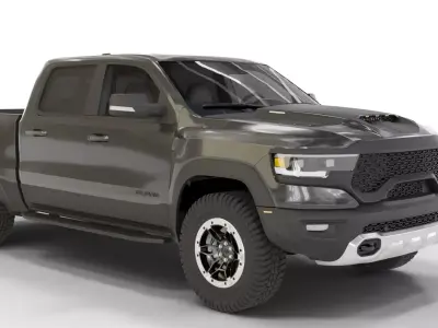 Modern Off-Road Pickup Truck - Blender with rig 3D model