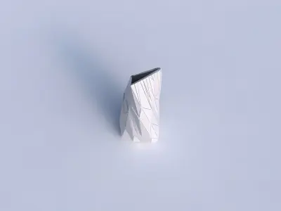 Vase twist tipped triangle with random triangle plates 2 3D print model