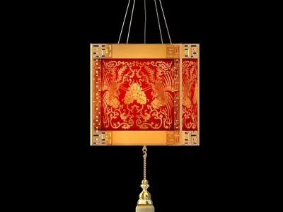 Chinese Red Lantern 3D model 69