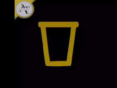 Simple Coffee Cup Symbol - 2D Art Free 3D print model purchase