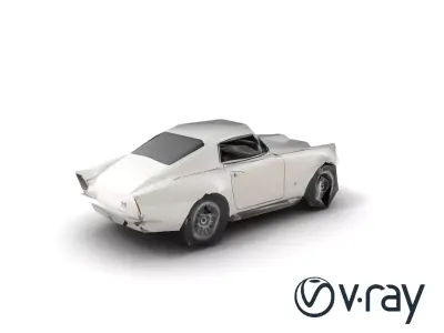 Vintage Sports Car Dynamic Profile model pack Low-poly 3D model