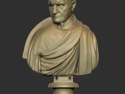 Printable bust of Roman Empire Consul 3D print model