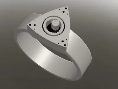 Automotive ring Rotary ring Automotive jewelry 3D model