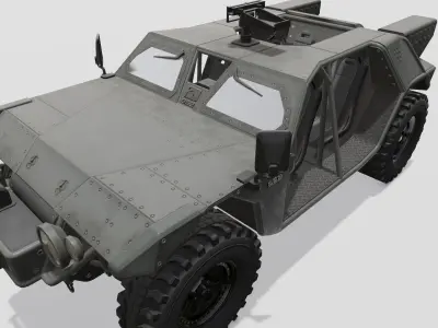 Detailed Truck 3D Model Low-poly 3D model